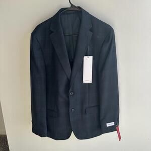 Calvin Klein Men's Navy Blue Slim-Fit Suit Jacket Size 42R NWT / $450